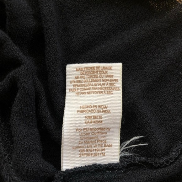 Free People Black Short Embellished Peplum Shirt M - Picture 8 of 8